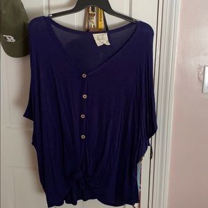 Navy Blue Women’s Tie Top